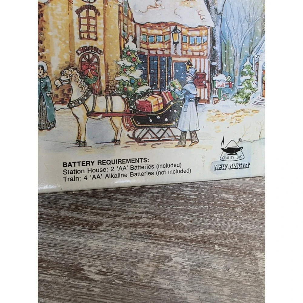 Vintage Dickensville Collectables Christmas Train Battery Operated by New Bright